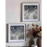 Gallery Direct Set of 2 Evening Peace Nature Framed Canvases White/Black
