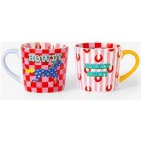 ELEANOR BOWMER Set of 2 Howdy Mug & Mornin' Honey Mugs Multi