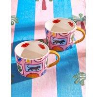 ELEANOR BOWMER Set of 2 Electric Coast Icon Mugs Multi