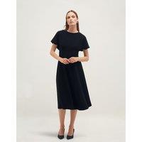 HOBBS Midi Waisted Skater Dress Dark Navy