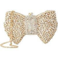 Dune London Diamant Bow Clutch Bag Gold