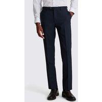 MOSS Tailored Fit Italian Pure Wool Suit Trousers Navy