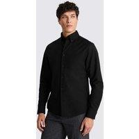 MOSS Regular Fit Pure Cotton Oxford Shirt Black