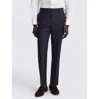 MOSS Tailored Fit Pure Wool Twill Suit Trousers Navy