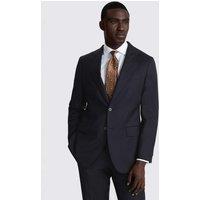 MOSS Tailored Fit Pure Wool Twill Suit Jacket Navy