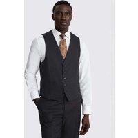 MOSS Tailored Fit Pure Wool Twill Waistcoat Navy