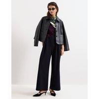 Phase Eight Ponte Wide Leg Trousers Black