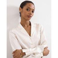 Phase Eight Jacquard Button Through Blouse Ivory