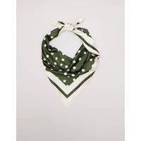 Phase Eight Polka Dot Scarf Dark Green Mix