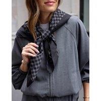 WAT THE BRAND Gingham Triangle Scarf Black/Grey