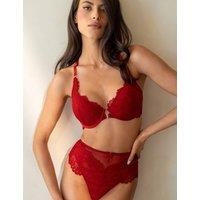 Pour Moi Etoile Lace Padded Front Fastening Bra Red