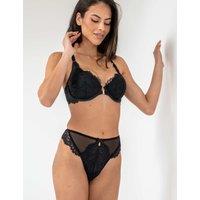 Pour Moi Etoile Mesh & Lace Thong Black