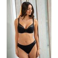 Pour Moi Olivia No VPL Embroidered Bikini Knickers Black