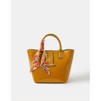 ACCESSORIZE Patent Floral Scarf Cross Body Bag Yellow