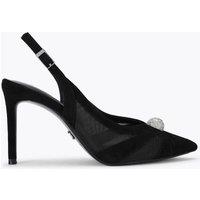 Carvela Suede Stiletto Heel Slingback Shoes Black