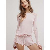 Intimately FP by Free People Made You Blush Rib Lounge Top Pink