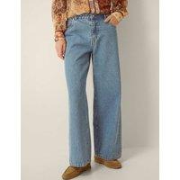 Monsoon High Waisted Wide Leg Jeans Light Blue