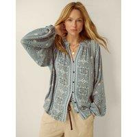 Monsoon Printed Blouse Blue Mix