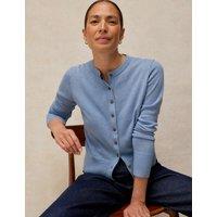 White Stuff Pure Cotton Cardigan Blue