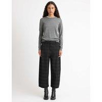 Albaray Checked Barrel Leg Ankle Grazer Trousers Grey Mix