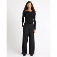 Albaray Tailored Wide Leg Trousers Black