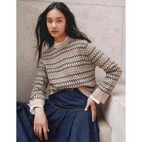 Albaray Intarsia Jumper With Wool Cream Mix