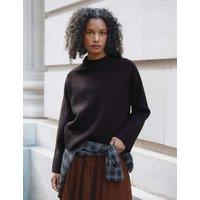 Albaray Raglan Sleeve Jumper with Wool Brown