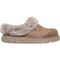 Skechers Keepsakes Lite Animal Print Slip On Flat Slippers Taupe