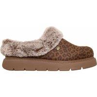 Skechers Keepsakes Lite Animal Print Slip On Flat Slippers Brown Mix