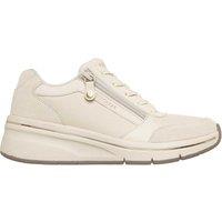 Skechers Street Billion Flex Luxe Up Wedge Trainers Natural