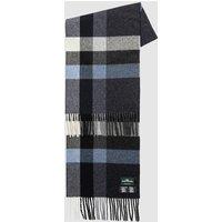 Rodd & Gunn Jervois Road Pure Wool Checked Scarf Medium Blue Mix