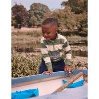 JoJo Maman Bb Cotton Rich Embroidered Tractor Sweatshirt (1-5 Yrs) Green Mix