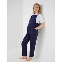 JoJo Maman Bb Maternity Pure Cotton Jersey Dungarees Navy