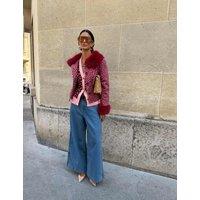 Never Fully Dressed Mid Rise Braided Wide Leg Jeans Blue