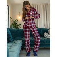 Pour Moi Pure Cotton Brushed Checked Pyjama Set Red Mix