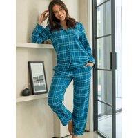Pour Moi Pure Cotton Check Pyjama Set Blue Mix