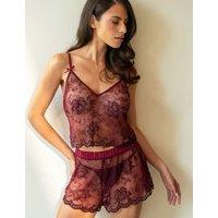 Pour Moi Pour Moi For Your Eyes Only Lace Cami Short Set Red