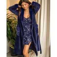 Pour Moi Sofa Loves Lace Jersey Floral Nightie Navy Mix