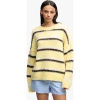 Superdry & Co Brushed Striped Relaxed Jumper Yellow Mix