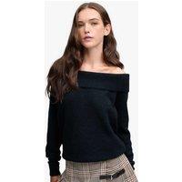 Superdry & Co Off the Shoulder Jumper with Wool Navy