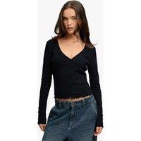 Superdry & Co Pure Cotton Striped Cardigan Navy