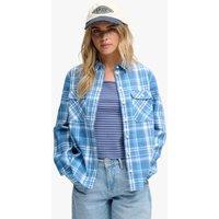 Superdry & Co Pure Cotton Checked Flannel Relaxed Shirt Blue Mix