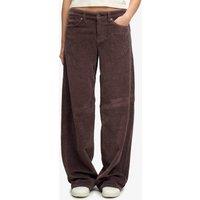 Superdry & Co Cotton Rich Cord Textured Wide Leg Trousers Brown