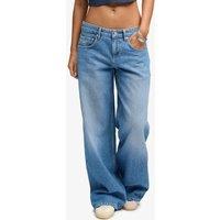 Superdry & Co Mid Rise Wide Leg Jeans Blue