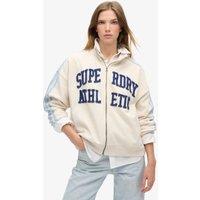 Superdry & Co Pure Cotton Appliqu Oversized Track Top Cream
