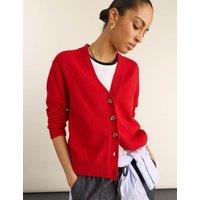BAUKJEN Wool Rich V-Neck Cardigan Red