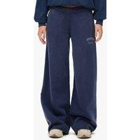 Superdry & Co Pure Cotton Low Rise Slim Fit Flared Joggers Dark Blue