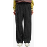 Superdry & Co Pinstripe Straight Leg Trousers Grey Mix