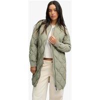 Superdry & Co Quilted Longline Jacket Khaki