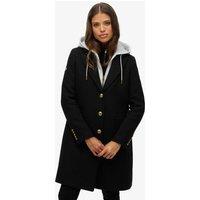 Superdry & Co Wool Rich 2 in 1 Hooded Coat Black